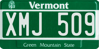 VT license plate XMJ509