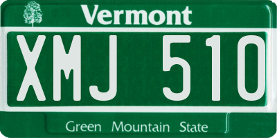 VT license plate XMJ510