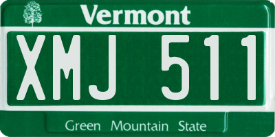 VT license plate XMJ511