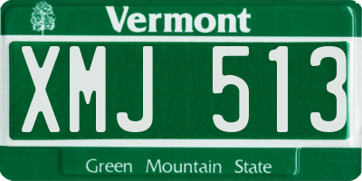 VT license plate XMJ513
