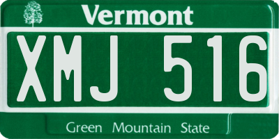 VT license plate XMJ516