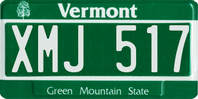 VT license plate XMJ517