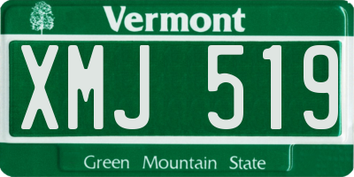 VT license plate XMJ519