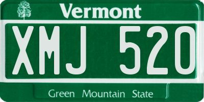 VT license plate XMJ520