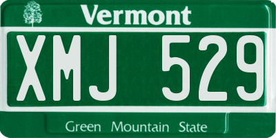 VT license plate XMJ529