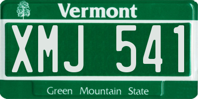 VT license plate XMJ541