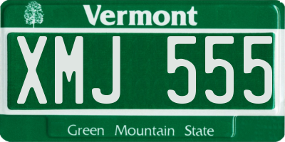 VT license plate XMJ555