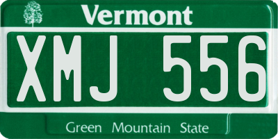 VT license plate XMJ556