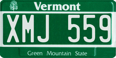 VT license plate XMJ559
