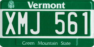 VT license plate XMJ561