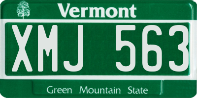 VT license plate XMJ563