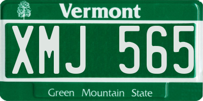VT license plate XMJ565