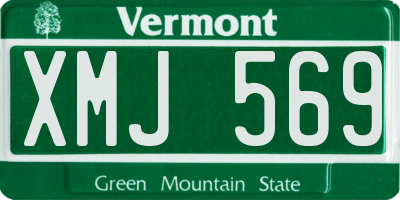 VT license plate XMJ569
