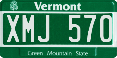 VT license plate XMJ570