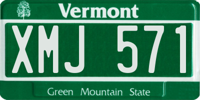 VT license plate XMJ571