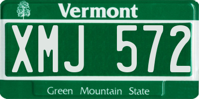 VT license plate XMJ572