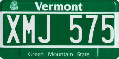 VT license plate XMJ575