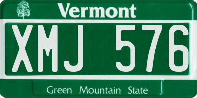 VT license plate XMJ576