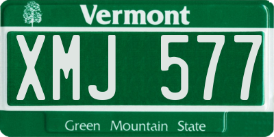 VT license plate XMJ577