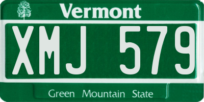 VT license plate XMJ579