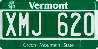 VT license plate XMJ620