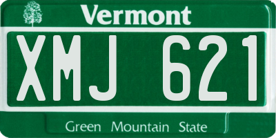 VT license plate XMJ621