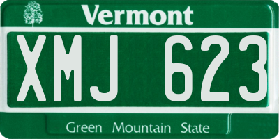 VT license plate XMJ623