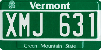 VT license plate XMJ631