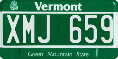 VT license plate XMJ659