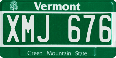 VT license plate XMJ676