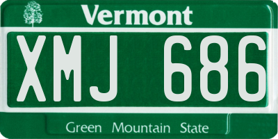 VT license plate XMJ686