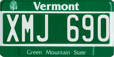 VT license plate XMJ690