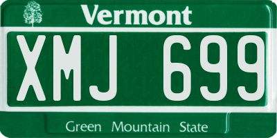 VT license plate XMJ699