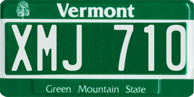 VT license plate XMJ710