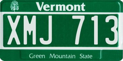 VT license plate XMJ713