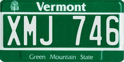 VT license plate XMJ746