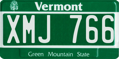 VT license plate XMJ766
