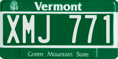 VT license plate XMJ771