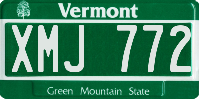 VT license plate XMJ772