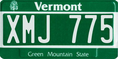 VT license plate XMJ775