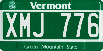 VT license plate XMJ776