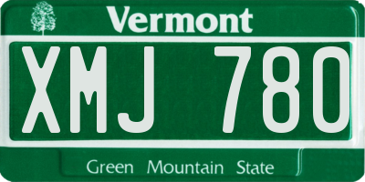 VT license plate XMJ780