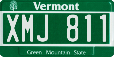 VT license plate XMJ811