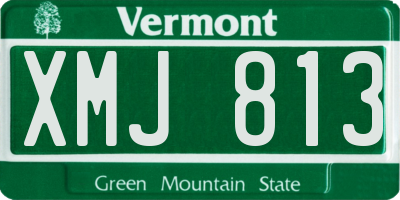 VT license plate XMJ813