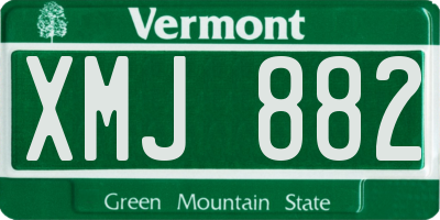 VT license plate XMJ882