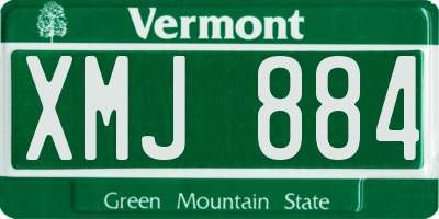 VT license plate XMJ884