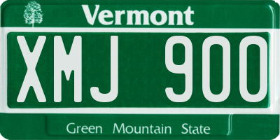 VT license plate XMJ900