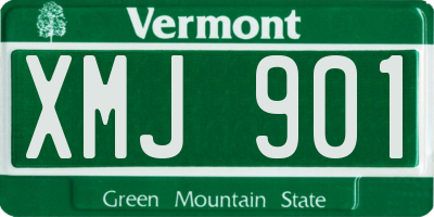 VT license plate XMJ901