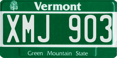 VT license plate XMJ903