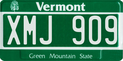 VT license plate XMJ909